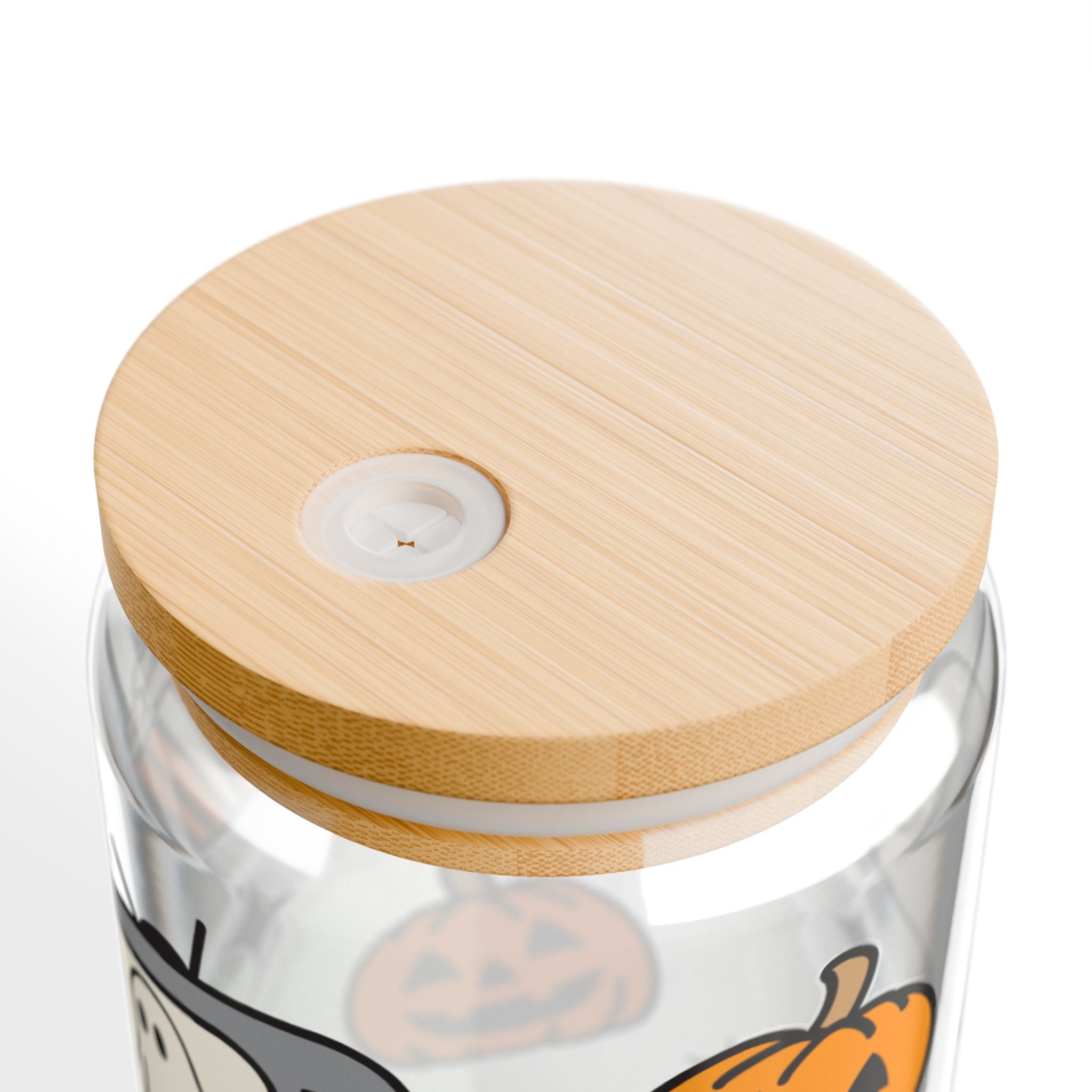 Retro Halloween 16oz Glass Can
