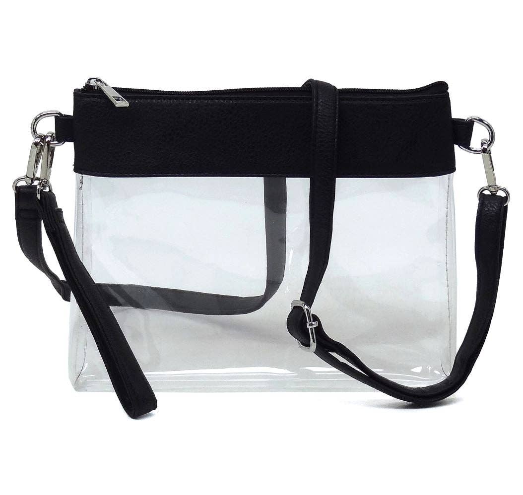 Monogrammed Game Day Clear Crossbody Clutch