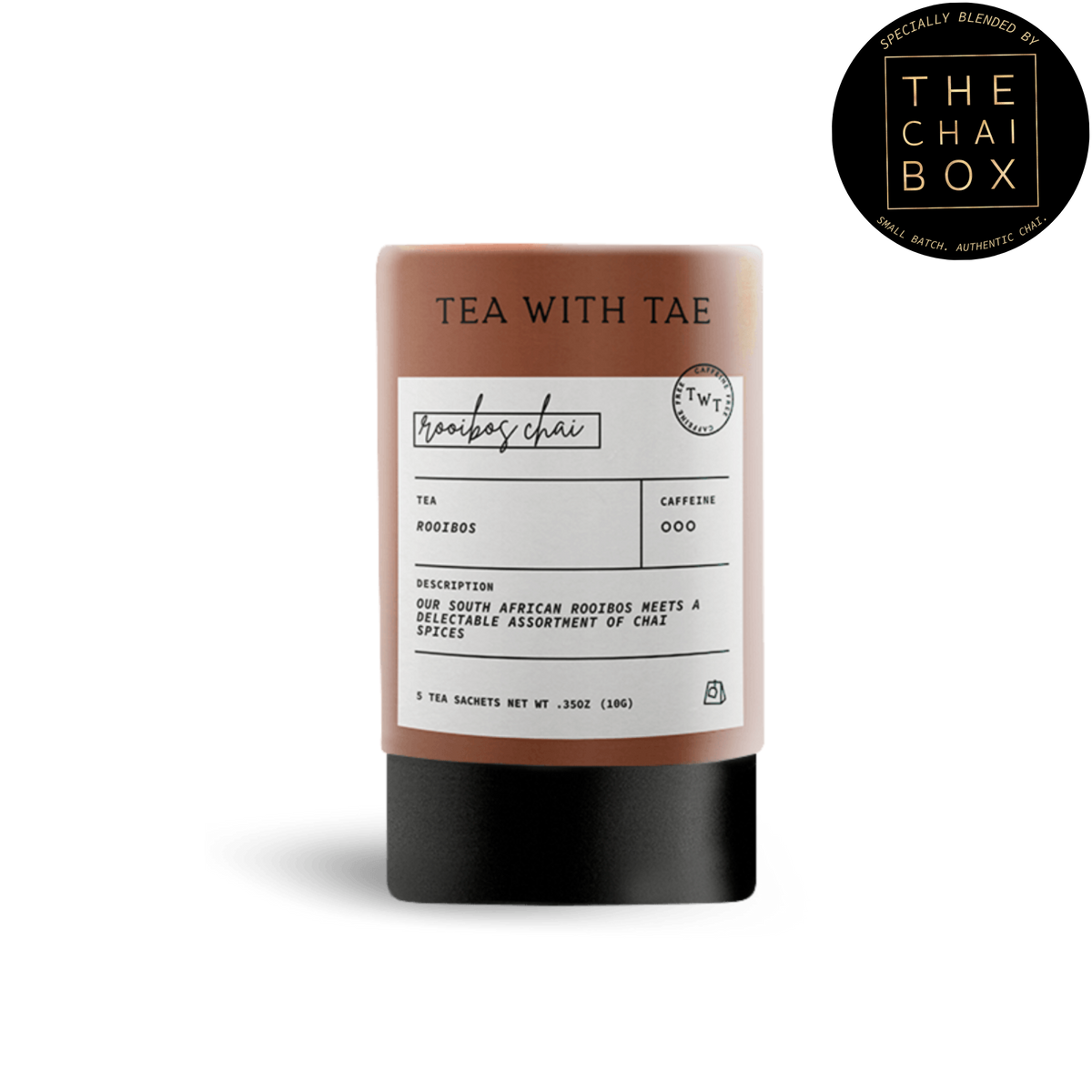 Rooibos Chai Herbal Decaf Mini Tube Gift (5 tea bags)