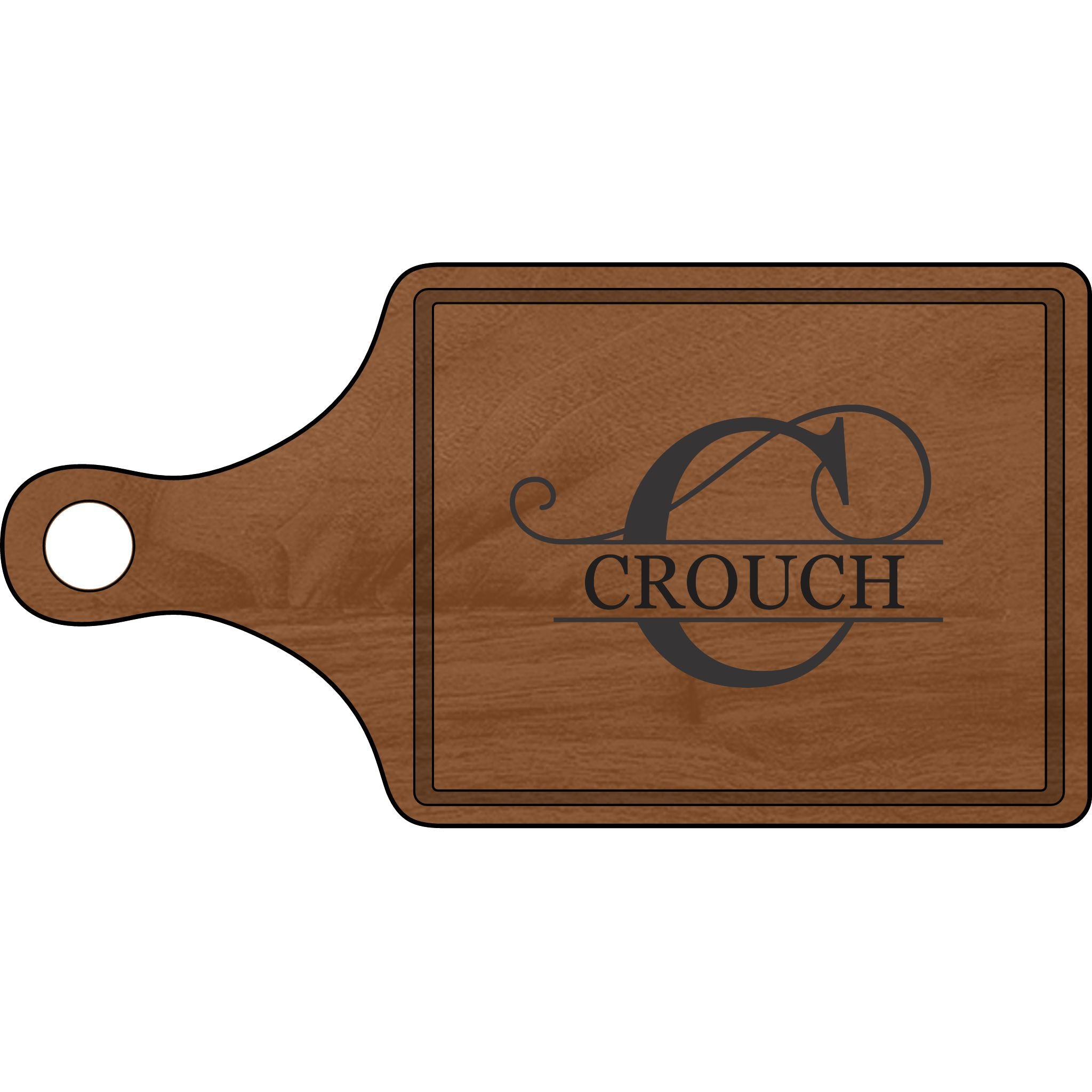 Personalized Split Initial Wooden Cutting Board
