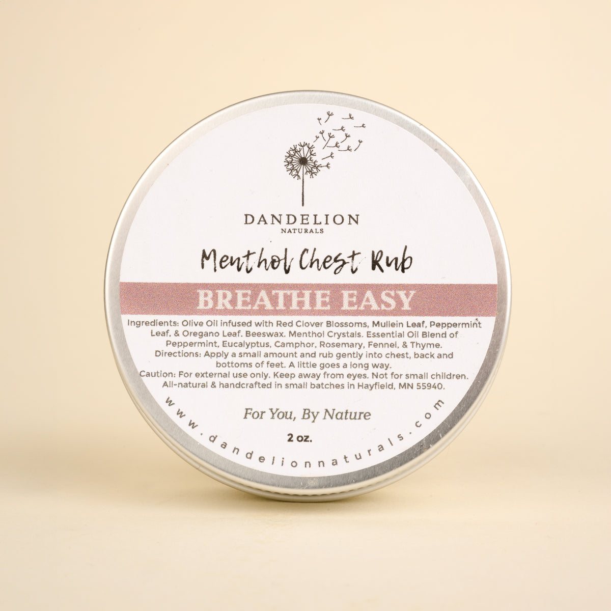 Breathe Easy Menthol Chest Rub