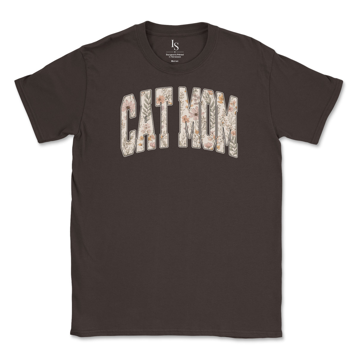 Floral Cat Mom T-Shirt