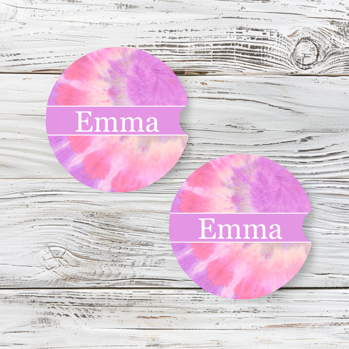 Personalized Car Coaster - Emma (Set of 2)