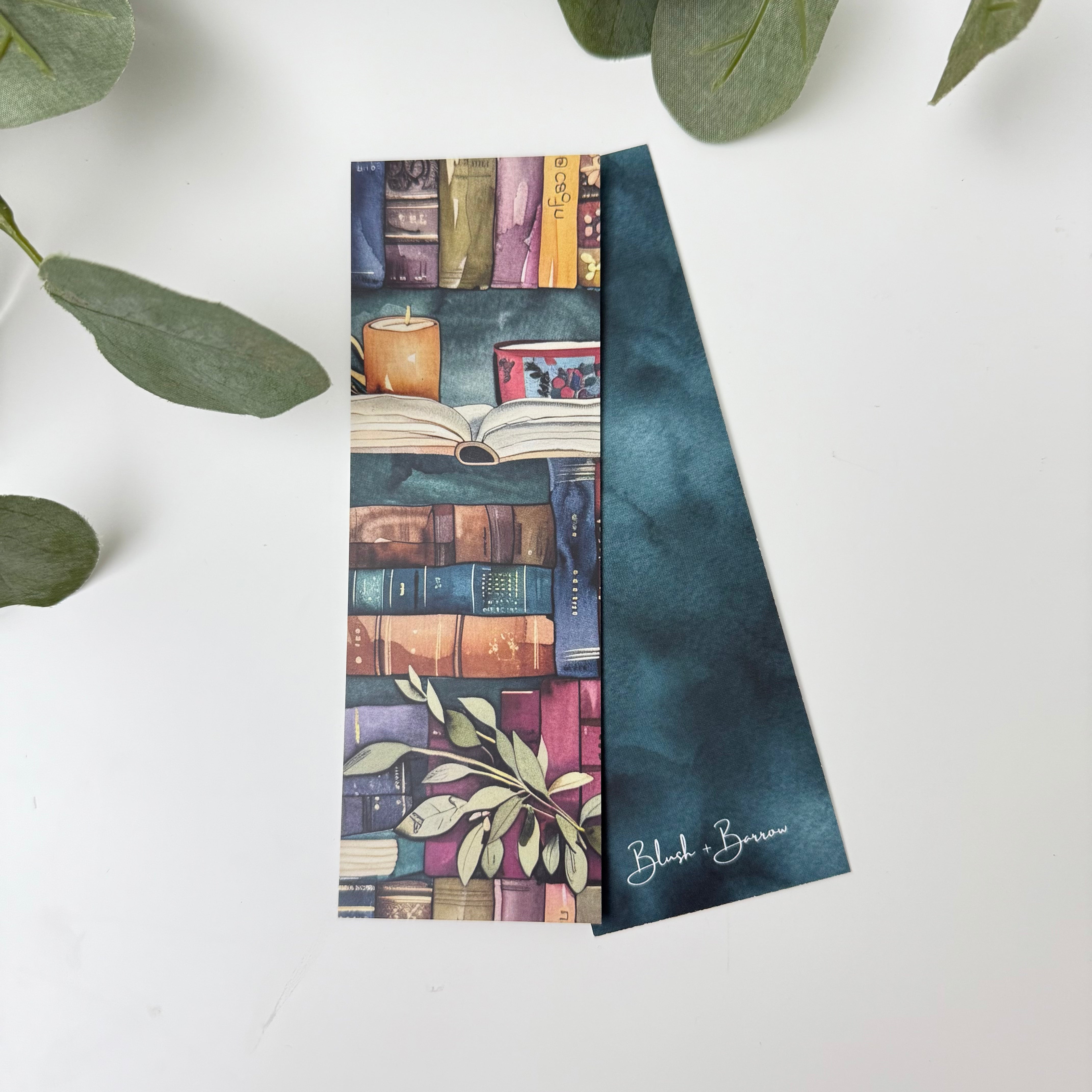Watercolor Library Bookmark