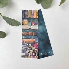 Watercolor Library Bookmark