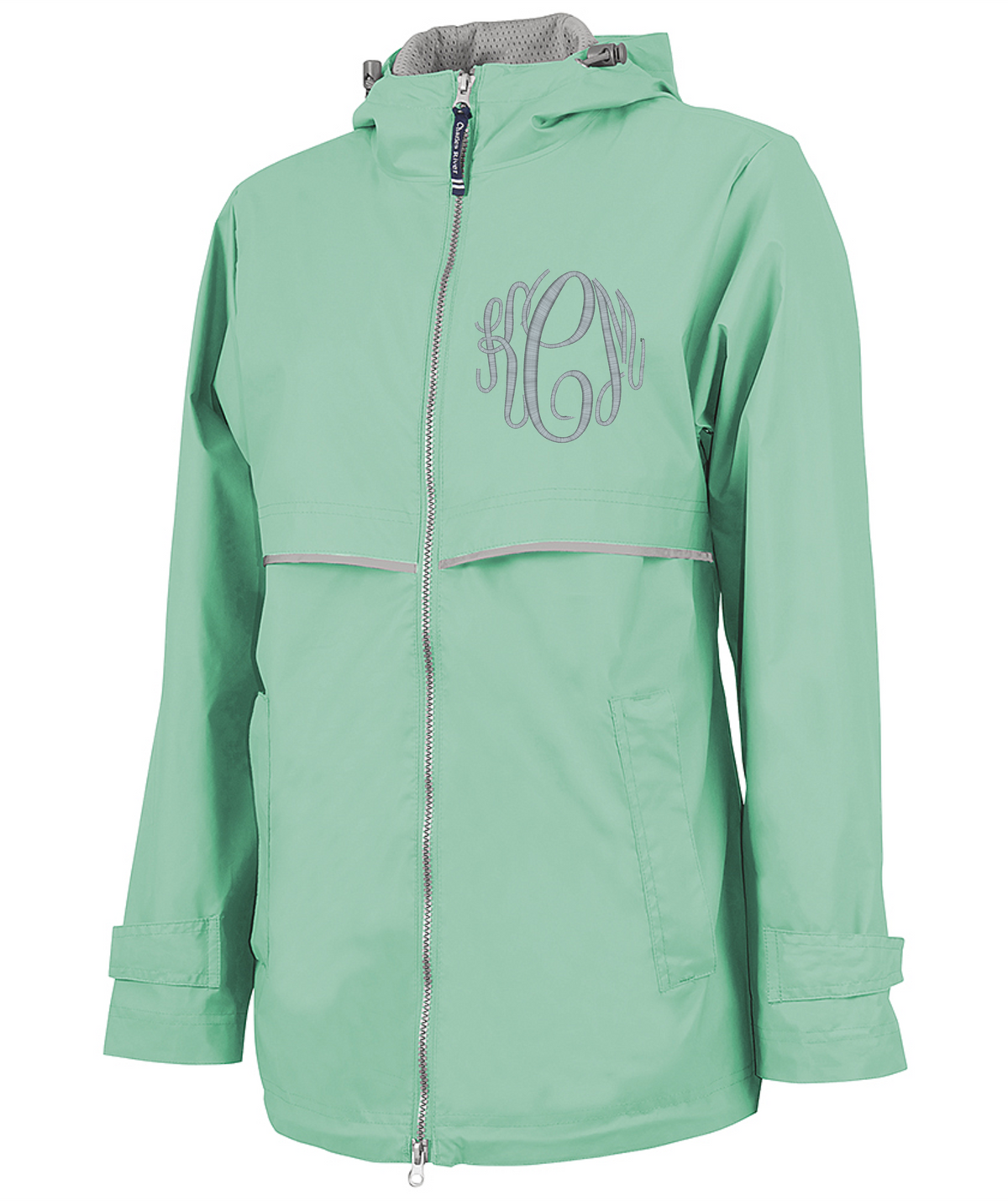 Monogrammed Ladies Rain Jacket - Mint