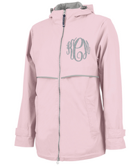 Monogrammed Ladies Rain Jacket - Pink
