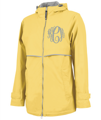 Monogrammed Ladies Rain Jacket - Buttercup