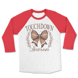 Touchdown Season Raglan Raglan - Red