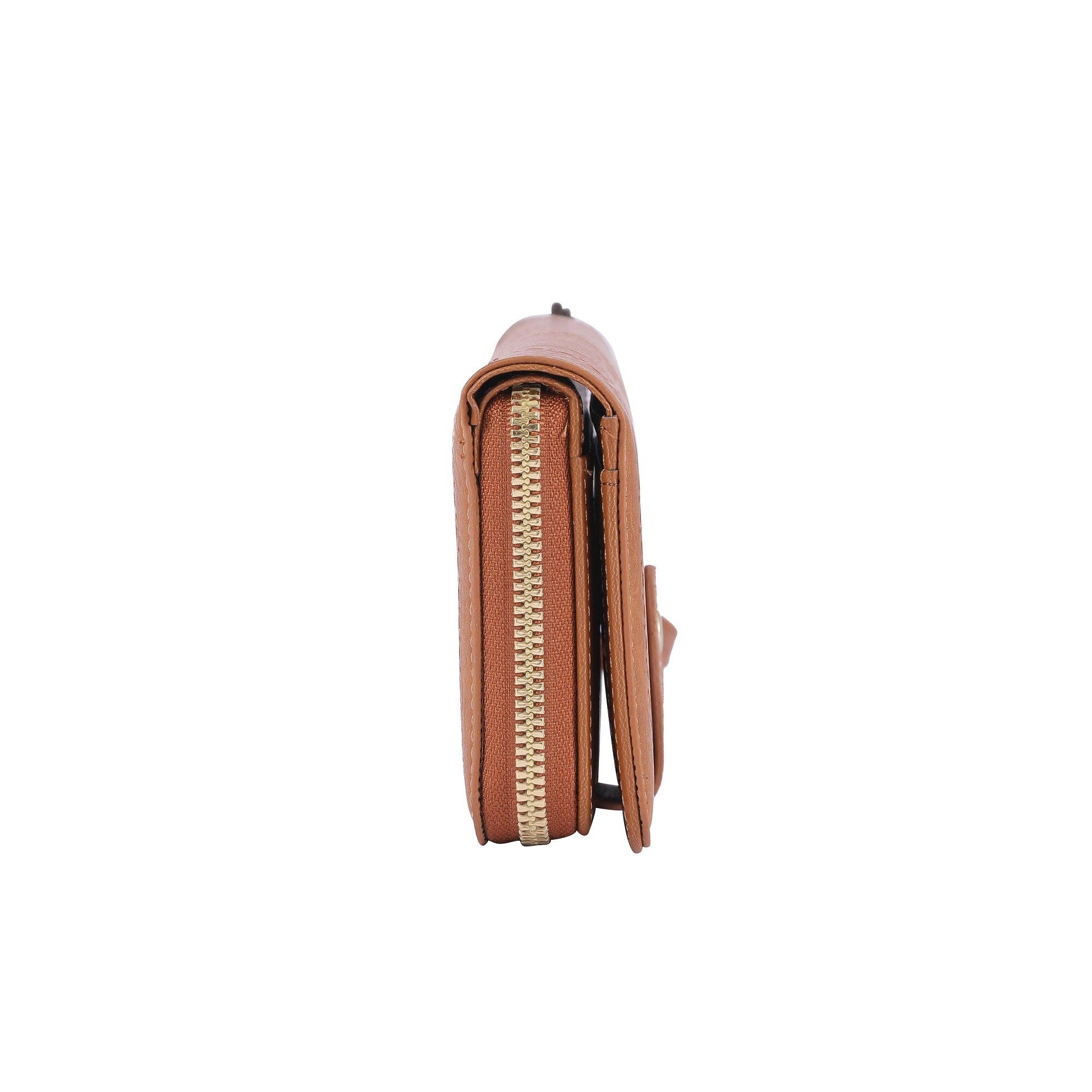 Leather Laser Cut Out Detail Wallet