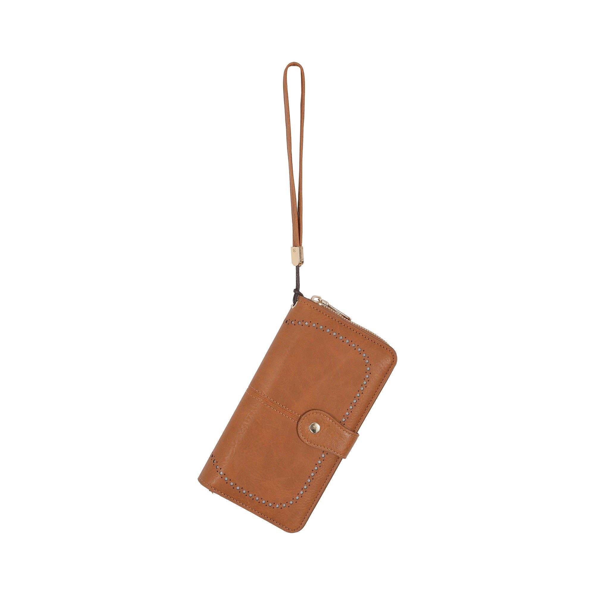 Leather Laser Cut Out Detail Wallet