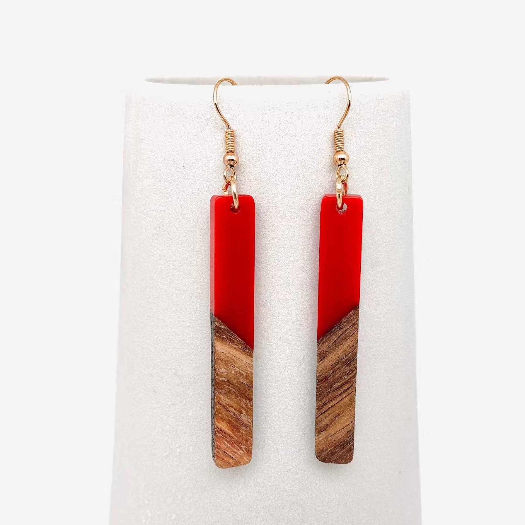 Resin Wooden Earrings