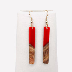 Resin Wooden Earrings
