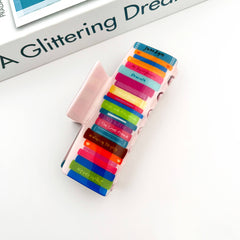 Colorful Stacked Books Hair Claw