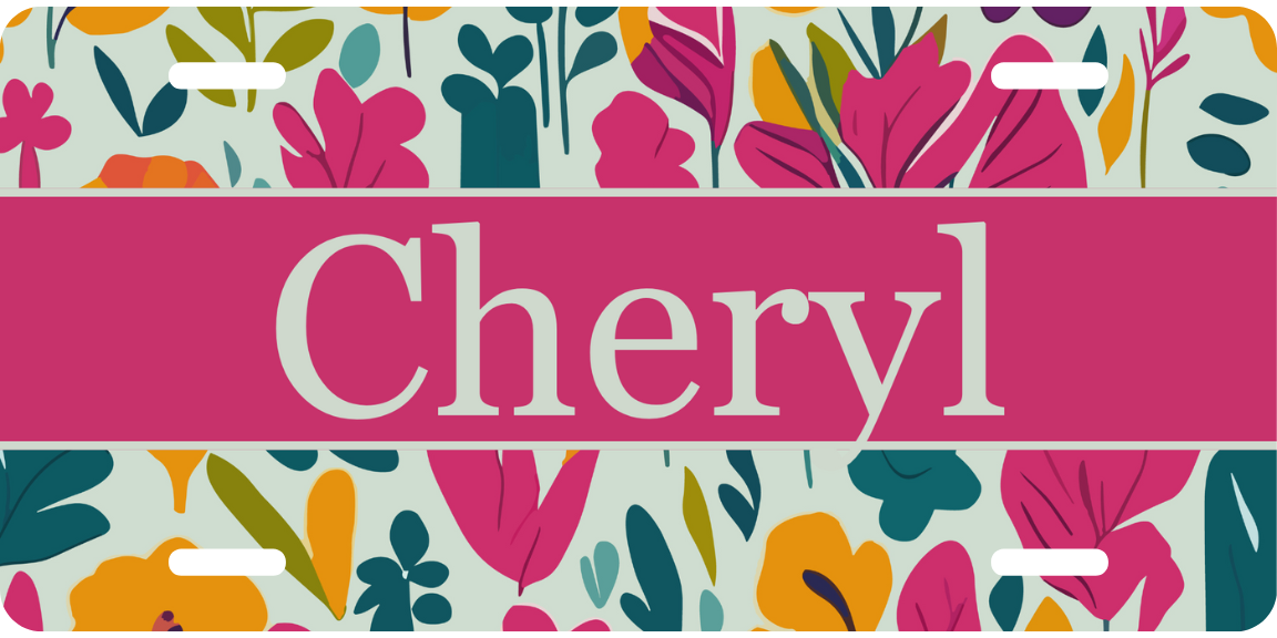 Personalized License Plate - Cheryl