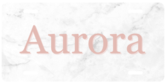 Personalized License Plate - Aurora