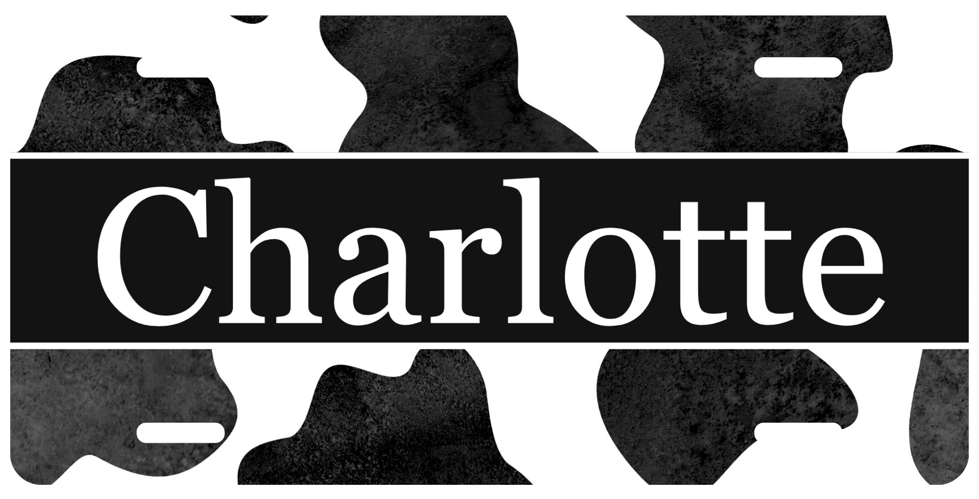 Personalized License Plate - Charlotte