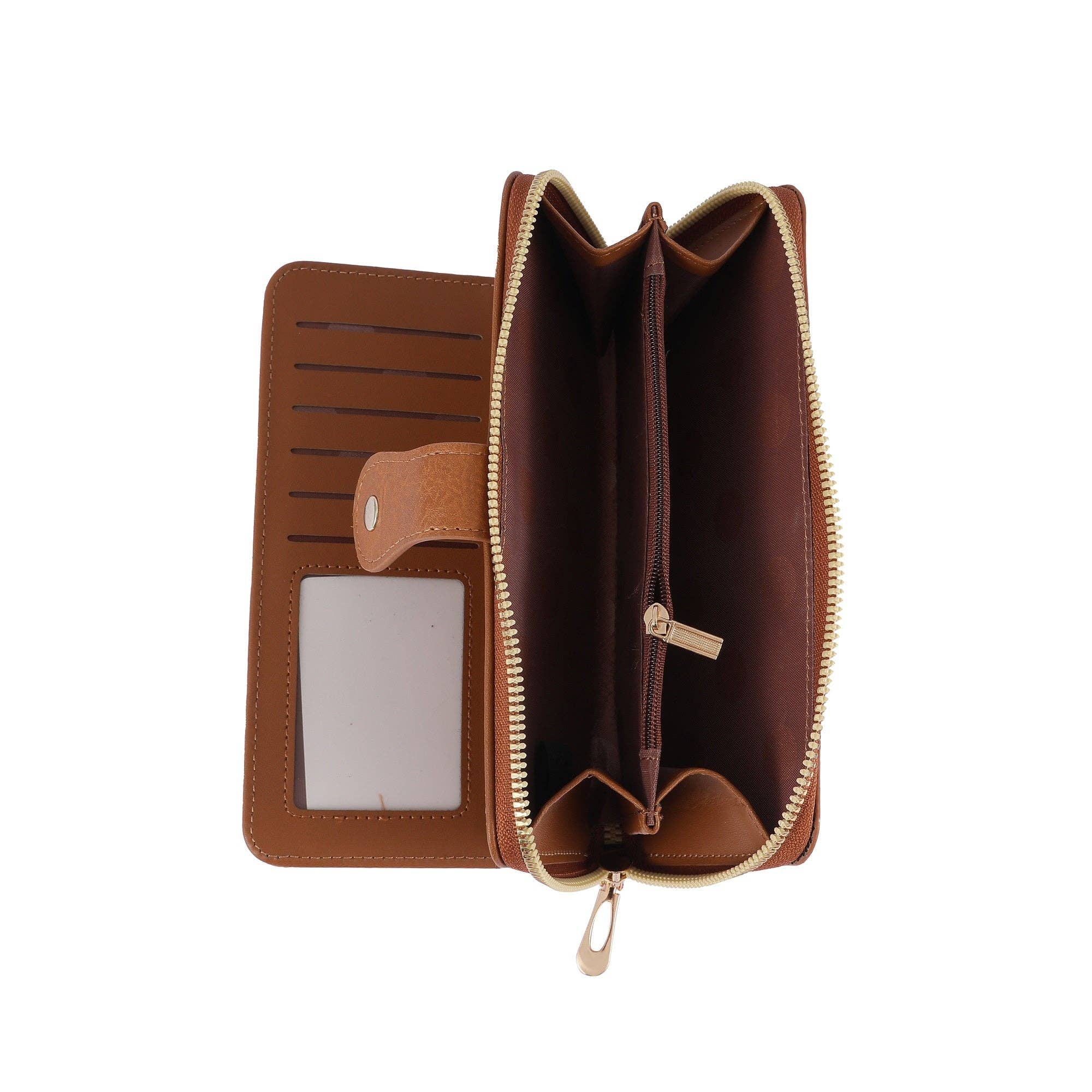 Leather Laser Cut Out Detail Wallet