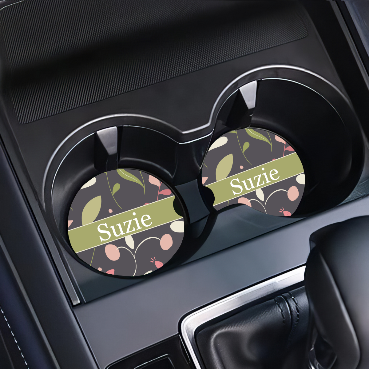 Personalized Car Coaster - Suzie (Set of 2)