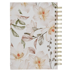 Journal Wirebound White Floral All Things For Good Rom. 8:27