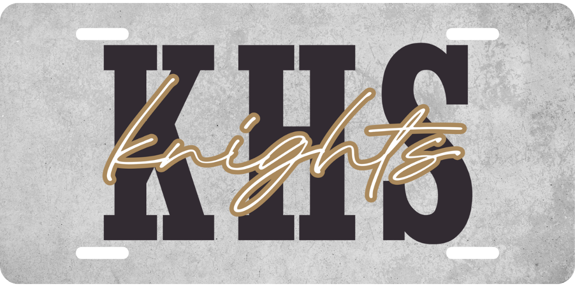 School Spirit License Plate - Kenwood High School Knights