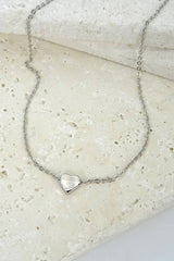 Mini Heart Necklace - Silver