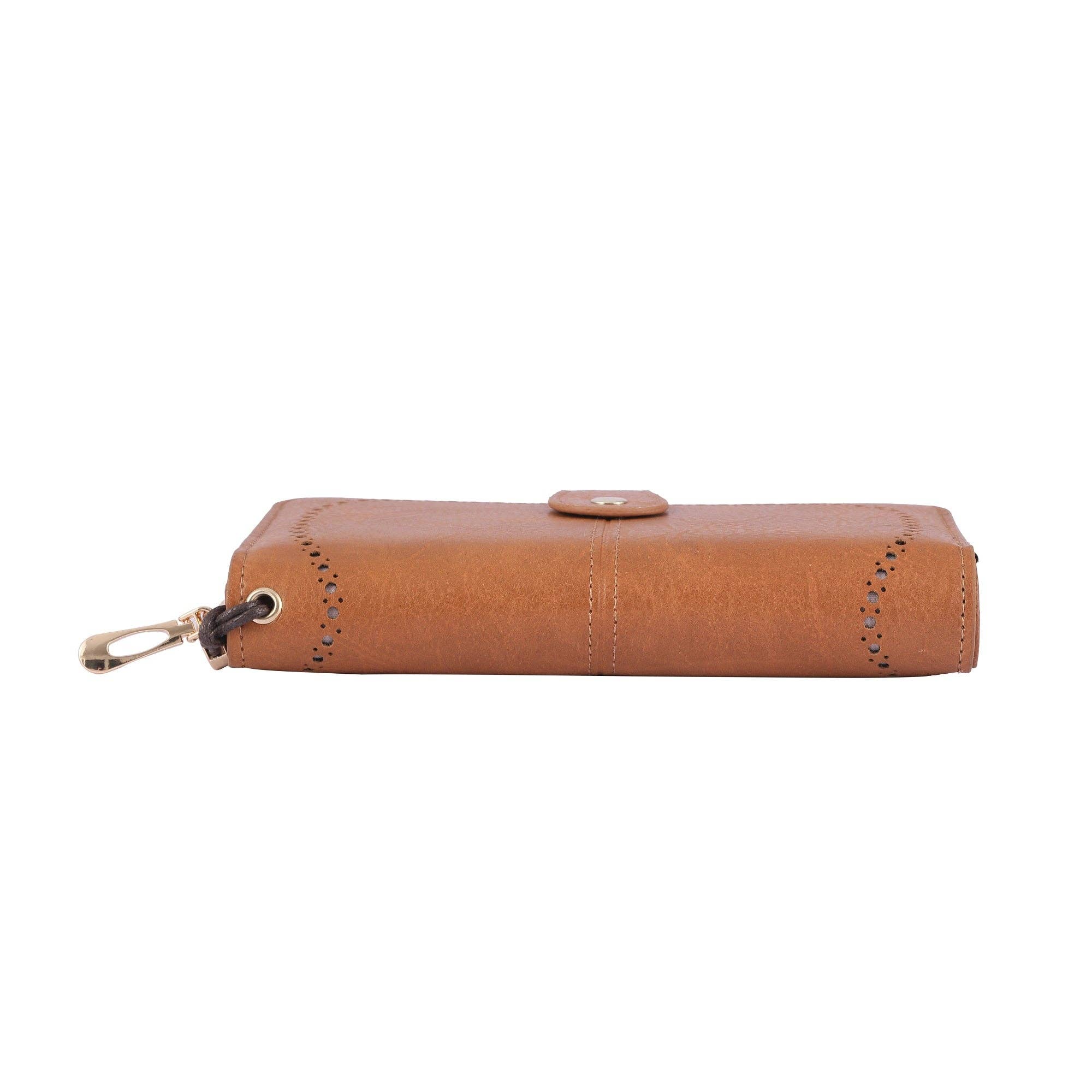 Leather Laser Cut Out Detail Wallet