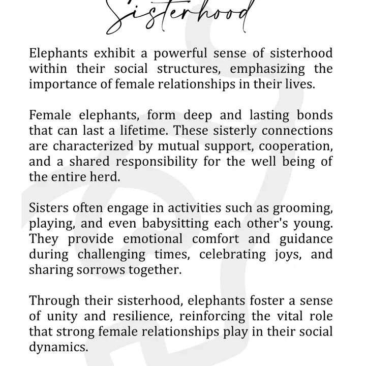 Story Ornament - Elephants- the Unbreakable Bond- Sisterhood
