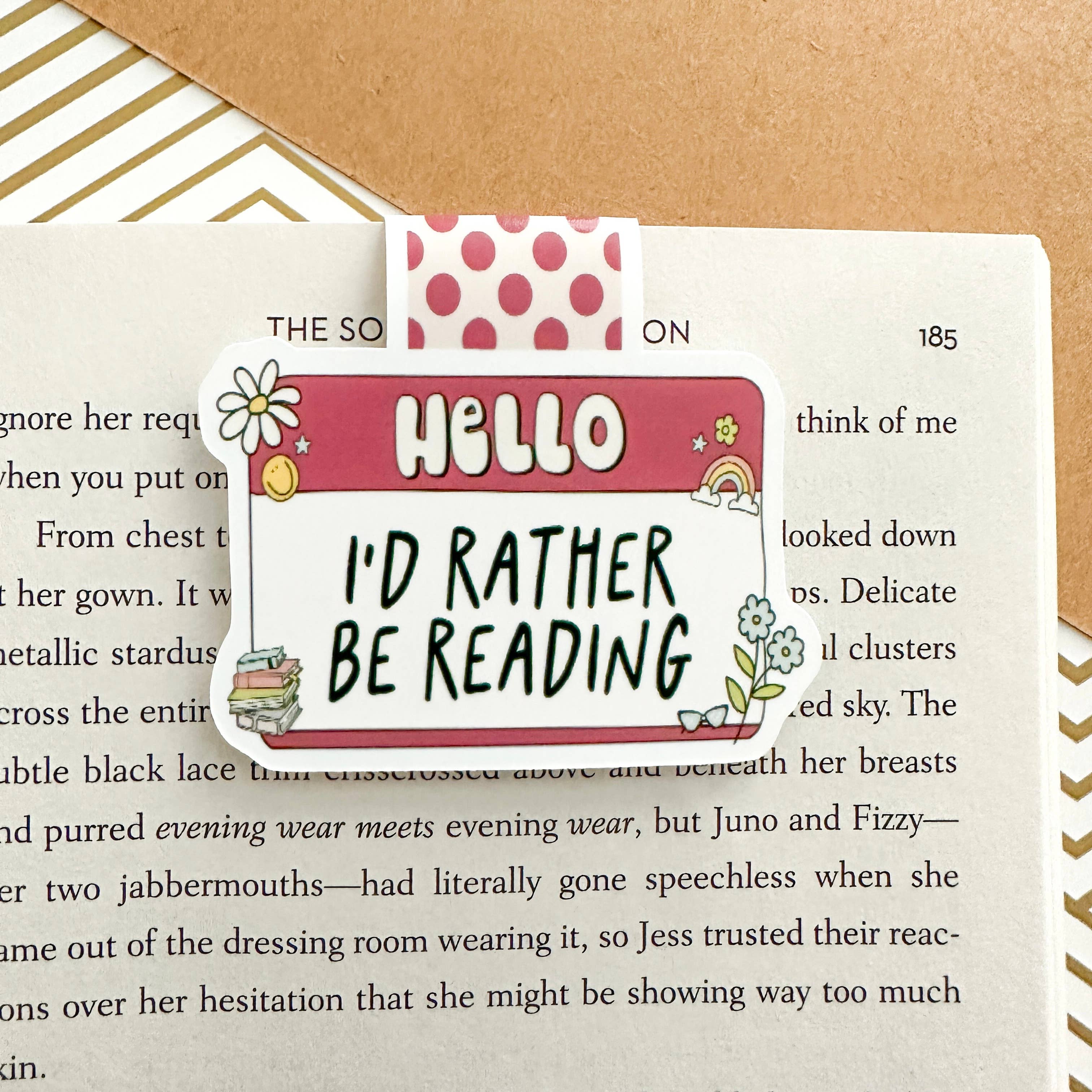 Hello I’d Rather Be Reading Cute Bookmark