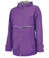 Monogrammed Ladies Rain Jacket - Purple