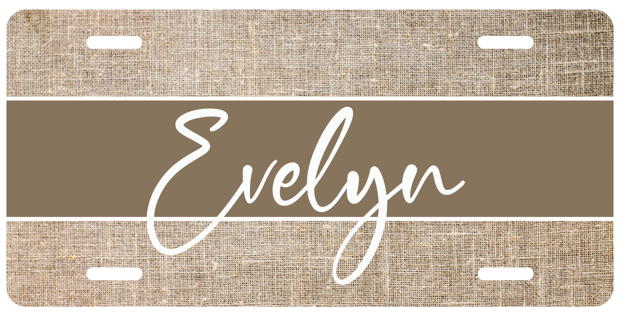 Personalized License Plate - Evelyn