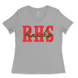 Rossview High School Hawks Ladies V-Neck T-Shirt