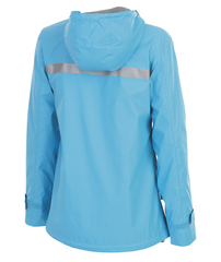 Monogrammed Ladies Rain Jacket - Wave Blue